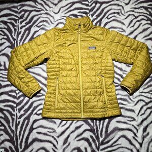 Patagonia Nano Puff lightweight insulated puffer jacket women's size M yellow